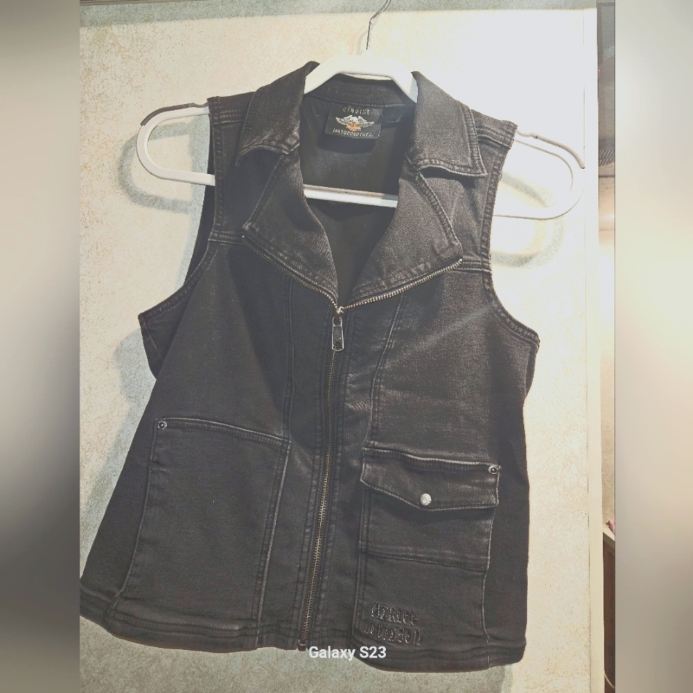Womens Harley Davidson Zip up Vest
